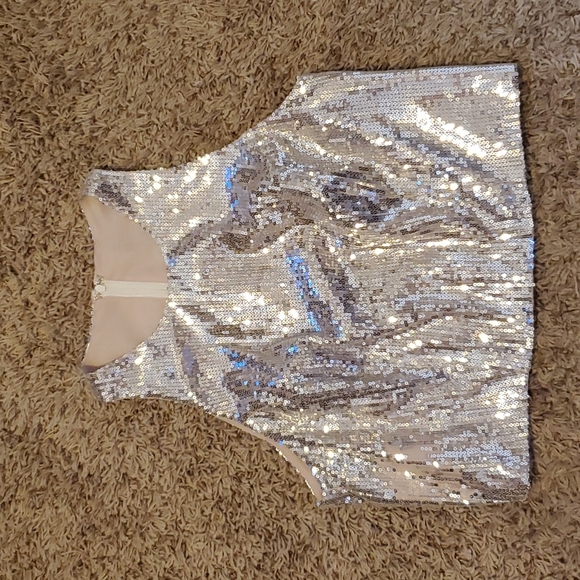 Vivian Diamond Formal Sequin Crop Top - Picture 1 of 5